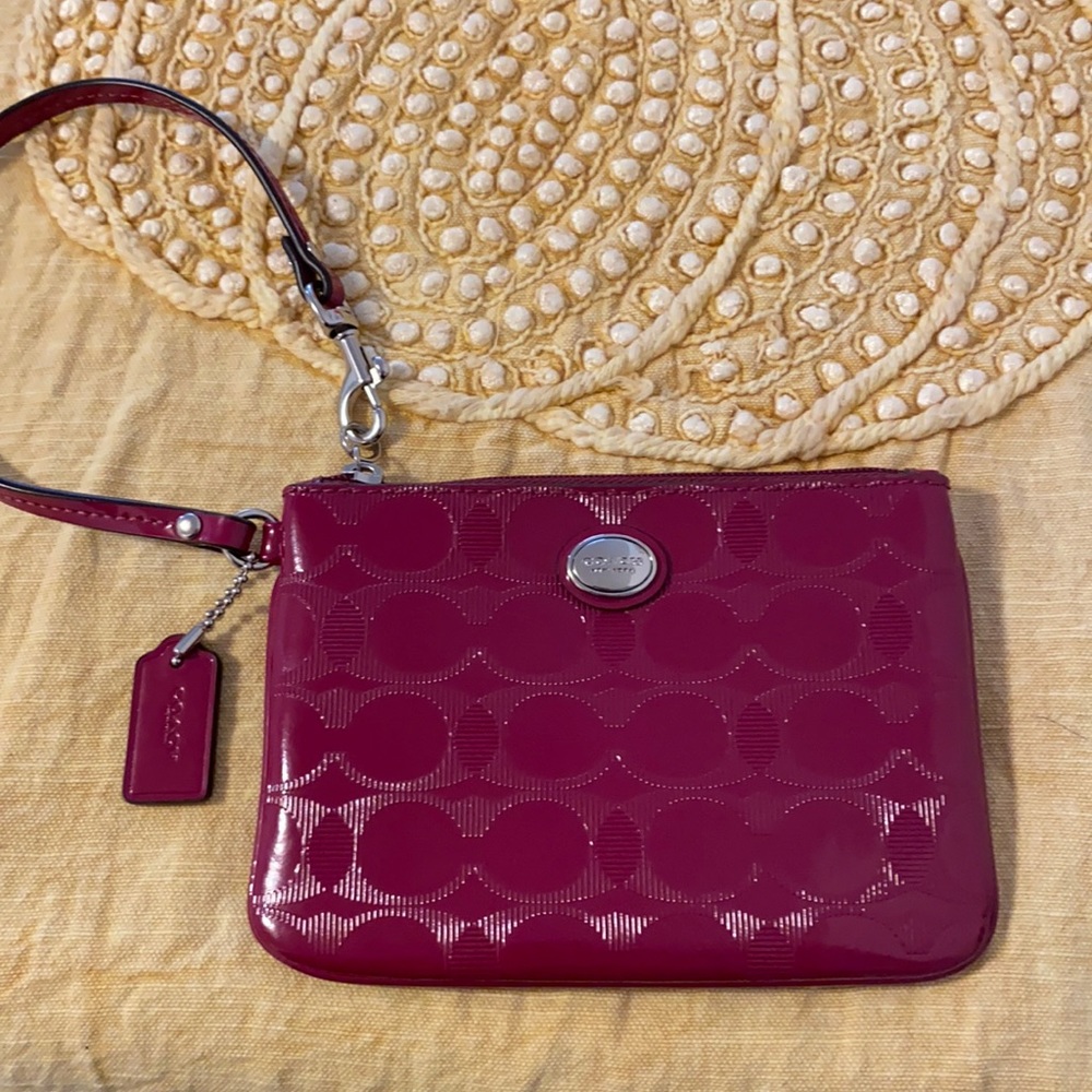 Coach Berry Corner Zip Wristlet